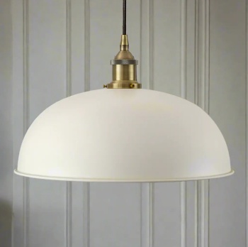 Clay White Worcester Painted Pendant Light